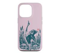 Héron Cendré Héron Roseaux Nénuphars Oiseau de Rivière Coque pour iPhone 13 Pro