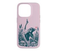 Héron Cendré Héron Roseaux Nénuphars Oiseau de Rivière Coque pour iPhone 14 Pro
