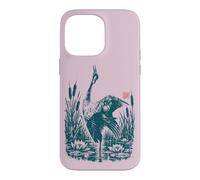 Héron Cendré Héron Roseaux Nénuphars Oiseau de Rivière Coque pour iPhone 14 Pro Max