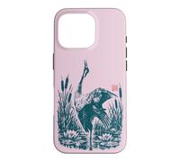 Héron Cendré Héron Roseaux Nénuphars Oiseau de Rivière Coque pour iPhone 16 Pro
