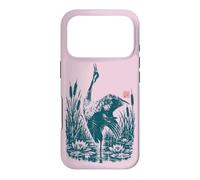 Héron Cendré Héron Roseaux Nénuphars Oiseau de Rivière Coque pour iPhone 17 Pro