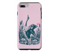 Héron Cendré Héron Roseaux Nénuphars Oiseau de Rivière Coque pour iPhone 7 Plus/8 Plus
