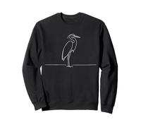 Héron Dessin au Trait Échassier Illustration Sweatshirt