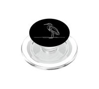 Héron Linéaire Observateur d'oiseaux PopSockets PopGrip pour MagSafe