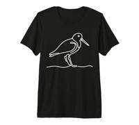 Héron Linéaire Ornithologue T-Shirt Haut de Gamme