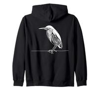 Héron Vert Dessin Ornithologue Sweat à Capuche
