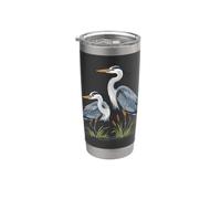 Hérons bleus élégants pour observer les oiseaux Gobelet isotherme en acier inoxydable double paroi