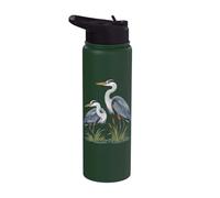 Hérons bleus élégants pour observer les oiseaux Stainless Steel Insulated Water Bottle