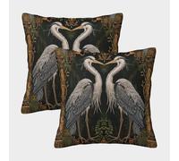 Hérons élégants - Art Nouveau Housse Coussin 2 Pièces Disponible Toutes Les Saisons Taie d'oreiller Décoratif Carrées Housses Coussins Salon Et Lit Protecteurs