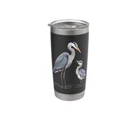 Hérons juvéniles poussins du héron bleu Gobelet isotherme en acier inoxydable double paroi