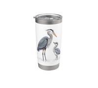 Hérons juvéniles poussins du héron bleu Gobelet isotherme en acier inoxydable double paroi