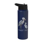 Hérons juvéniles poussins du héron bleu Stainless Steel Insulated Water Bottle