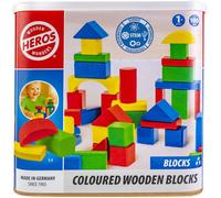 HEROS - Blocs de construction en bois 100 % certifié FSC® - 100 pièces - Dès 1 ans