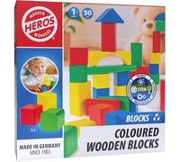 HEROS - Blocs de construction en bois 100 % certifié FSC® - 50 pièces - Dès 1 ans