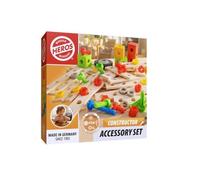 HEROS Constructor HE0027 - Kit d'accessoires 75 pièces - Kit d'extension pour jouets de construction en bois Constructor avec composants en bois, vis, roues et écrous, certifié FSC®, fabriqué en
