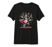 Héros excité avec Guitare Rock pour garçons et Filles T-Shirt Haut de Gamme