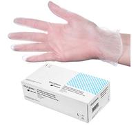 HeroTouch 100 Gants Jetables en Vinyle Transparent Non Poudrés Taille L | Boîte Distributrice Gants Protecteur Maison & Cosmétique Hygiène Sécurité