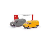 Herpa 012386-004 H0 Modèle réduit de voiture particulière Volkswagen Boîtier T4, gris et jaune-guimé