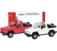 Herpa Modèle réduit Puch Classe G (W460) Cabrio H0 blanc et rouge