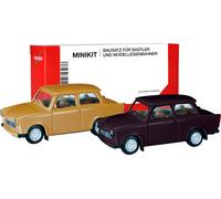 Herpa 013901-002 H0 Modèle réduit de voiture particulière Trabant 601 berline, samtocker et noir rallye