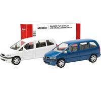 Herpa 013932 H0 Modèle réduit de voiture particulière Opel Zafira, bleu et blanc