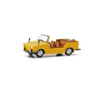 herpa modèle réduit Trabant Kübel, Miniature à l'échelle 1:87, pièce de Collection, fabriqué en Allemagne, modèle en Plastique, Couleur : Jaune