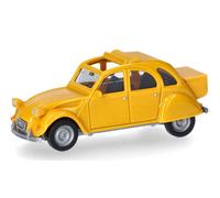 Citroën 2CV avec queue, jaune mimosa - HERPA 027632-006 - HO 1/87