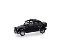 Herpa Citroën 2 CV avec Queue, modèle réduit à l’échelle 1:87 | Véhicule miniature fidèle à l’original pour collectionneurs, modèle en plastique, fabriqué en Allemagne, à partir de 14 ans