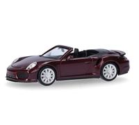HERPA 038928-002 Échelle HO Porsche 911 Turbo Cabriolet Rouge Rubis Métallisé