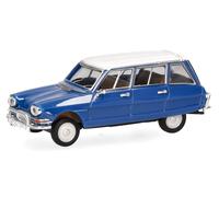 Herpa 038959-002 - Citroën AMI 6 Break, bleu gentiane, toit blanc - HO (1:87)