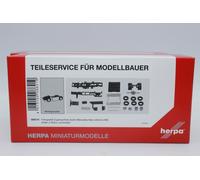 Herpa 051996 Pneu Large Camion Essieu Avant Chrome Rouge 1:87 Neuf Dans Ovp