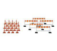 Herpa 052566 Pylônes 20 pièces et barrières d'arrêt 5 pièces modèle fini