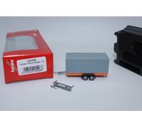 Herpa 055468 Remorque Tandem Couverture Orange/Gris 1:87 NEU H0 + OVP