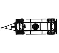 herpa 080507 - Châssis de remorque pour Caisse Mobile 2 essieux 7,15 m, Contenu 2 pièces