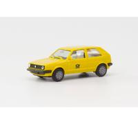 Herpa 094832 VW Golf II Auto Jaune Pour Diorama Plastique H0 1:87