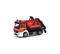 Herpa 098250 - 1:87 Mercedes-Benz Actros S Absetzkipper AK12 "Pompiers" - Neuf