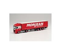 Herpa 314060 - 1/87 Iveco S-WAY Plan de Rideau - Trailer " Monjean " - Neuf