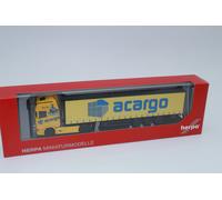 Herpa 314763 Scania Cs 20 HD Plan de Rideau - Trailer Acargo 1:87 H0 Neuf Scellé
