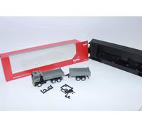 Herpa 316255 MAN TGS NN Camion Benne Remorque Gris Jaune 1:87 H0 NEUF OVP