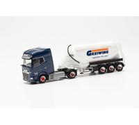 Herpa 316811 - 1/87 DAF Xg + Vrac Silo Tracteur " Greiwing "