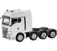 Herpa 316958 H0 Modèle réduit de camion MAN Tracteur lourd GTX GX 4 axes (à suspension pneumatique, 8x4), blanc