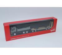 Herpa 317184 Iveco Trakker 6X6 Camion Benne Avec Remorque TU4 Grise 1:87 H0 NEUF