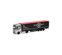Herpa 318891 - 1/87 MB Actros L Gigaspace Remorque À Rideaux Popov Spediti