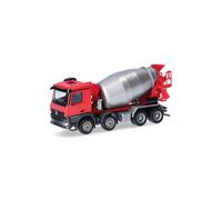 Herpa 319133 - 1:87 Mercedes-Benz Arocs M Camion Bétonnière 4-achs, Rot / Argent