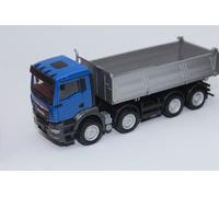 Herpa 319140 Man TGS Nn Baukipper 4a Bleu / Argent 1:87 H0 Neuf Ovp Benne Camion