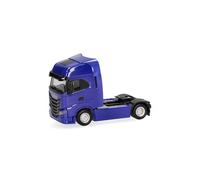 Herpa modèle Camion Iveco S-Way Facelift Tracteur Routier 2 essieux, Bleu Outremer, Miniature à l’échelle 1:87, pièce de Collection, Made in Germany, Plastique