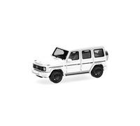 herpa Modèle réduit Mercedes-Benz G 580 avec Technologie EQ (N465), Blanc, à l'échelle 1:87, pièce de Collection, Made in Germany, modèle en Plastique