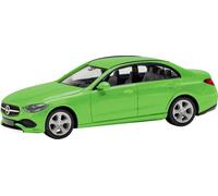 herpa Voiture Miniature Mercedes-Benz Classe C Berline Green Hell, Miniature à l'échelle 1:87, pièce de Collection, fabriquée en Allemagne, modèle en Plastique