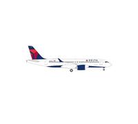 Herpa Modèle d'avion Airbus A220-300 - N302DU Delta Air Lines, Miniature à l'échelle 1:500, Objet de Collection, modèle sans Support, métal