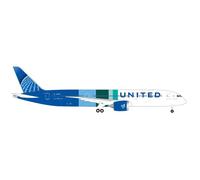 Herpa 538565 - 1/500 United Airlines Boeing 787-9 Dreamliner "L'Avenir Est SAF"